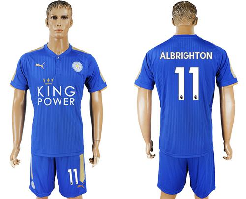 Leicester City #11 Albrighton Home Soccer Club Jersey - Click Image to Close